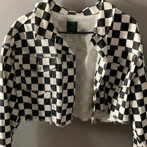 Wild fable Checker crop jacket